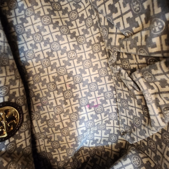 EUC TORY BURCH METALLIC BROWN/BRONZ BAG GOLD HARDWARE FULL ZIP - Picture 11 of 16